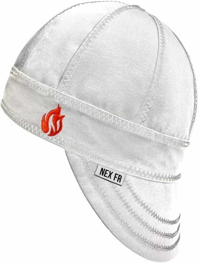 Næxon 8-Panel FR Welding Cap — White product photo