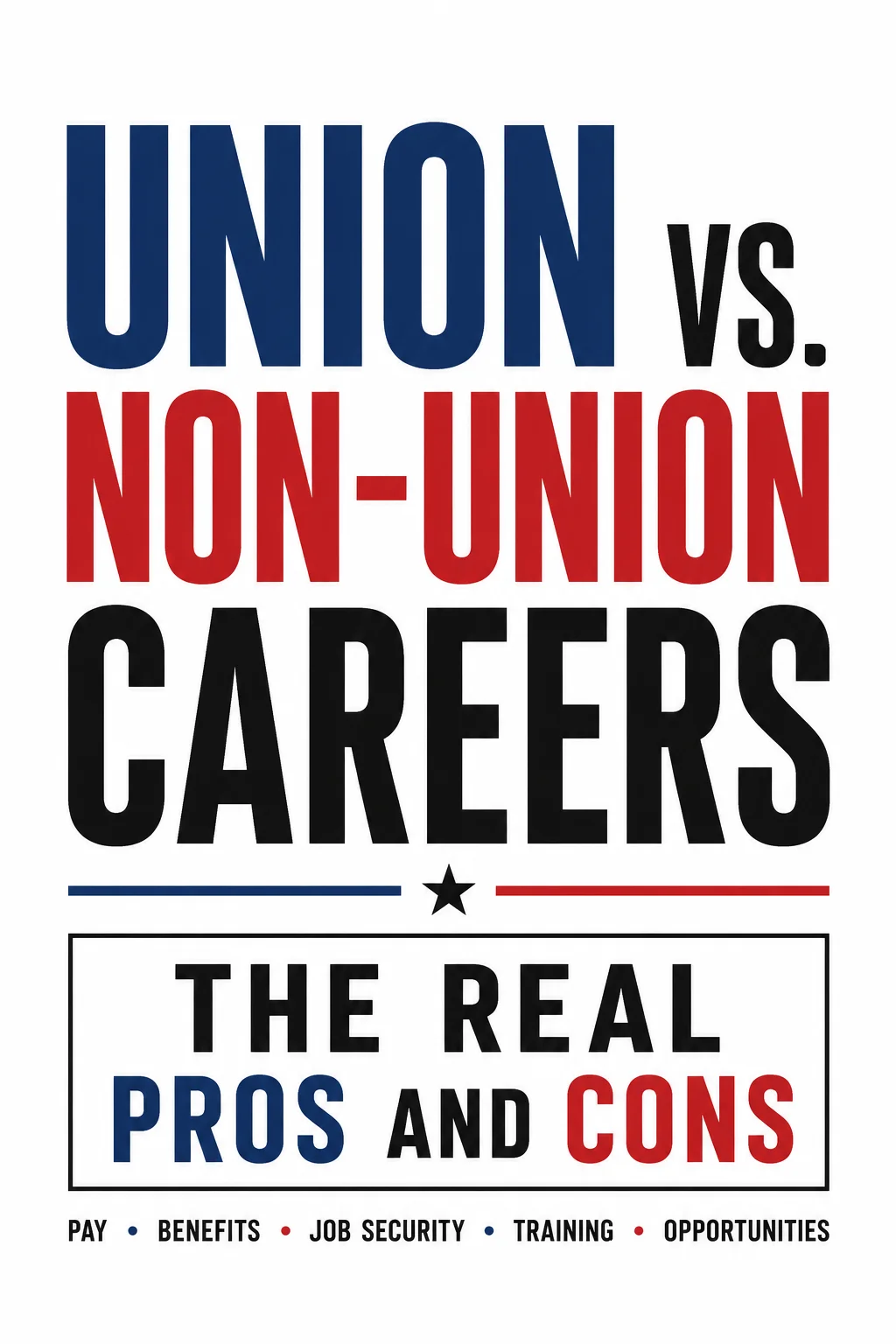 Union vs non-union careers in the skilled trades comparing pay, benefits, job security, training, and opportunities